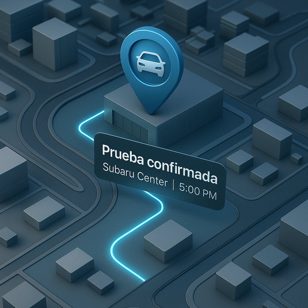 Test drive scheduling screen