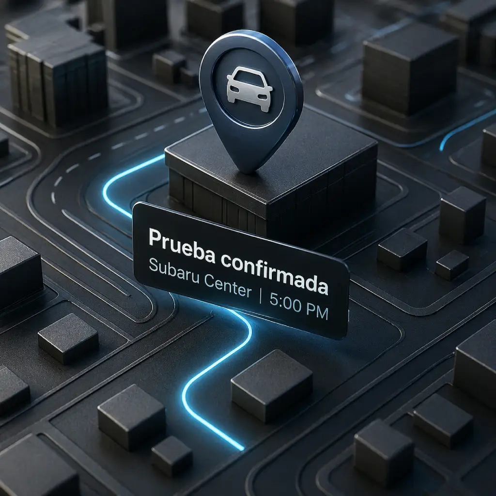 Test drive scheduling screen