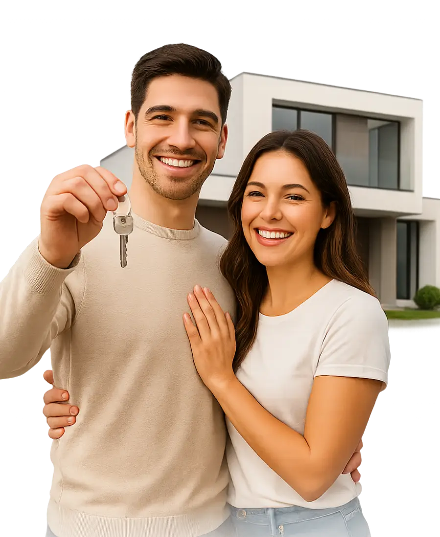 Couple viewing a house