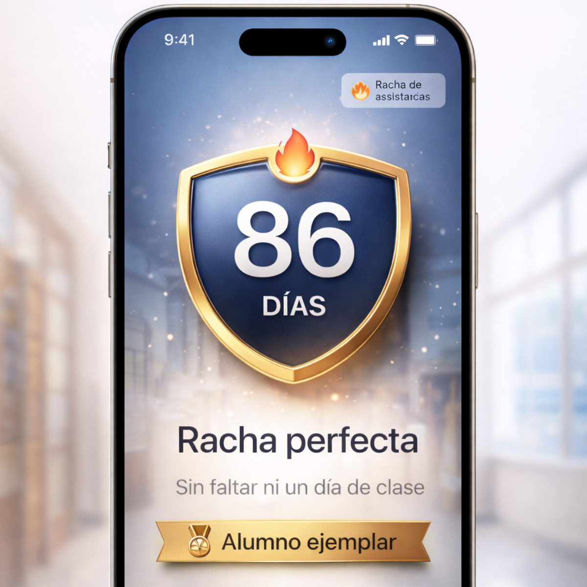 Registro de asistencia y sistema de rachas para alumnos