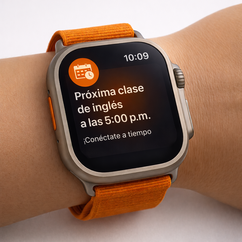 Notificaciones push y recordatorios para alumnos