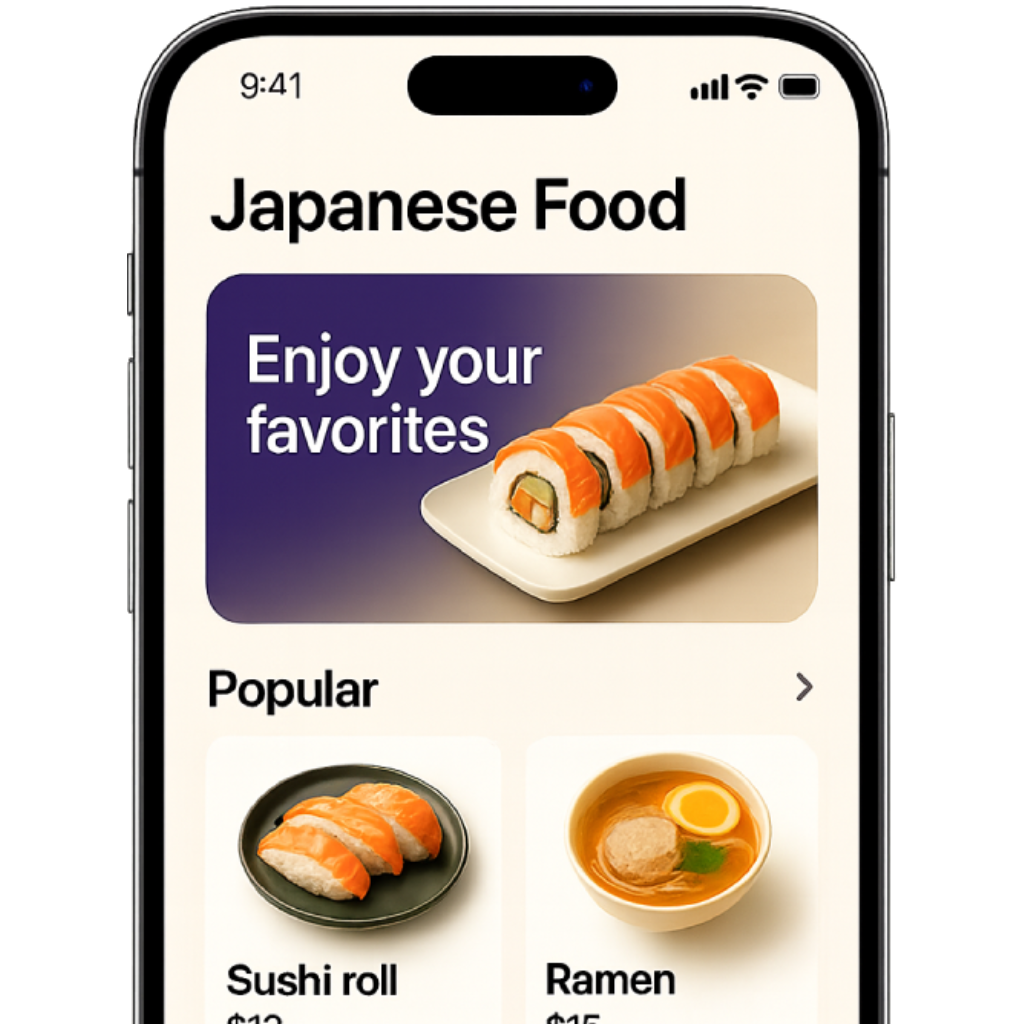 Menú dinámico con productos y fotos irresistibles