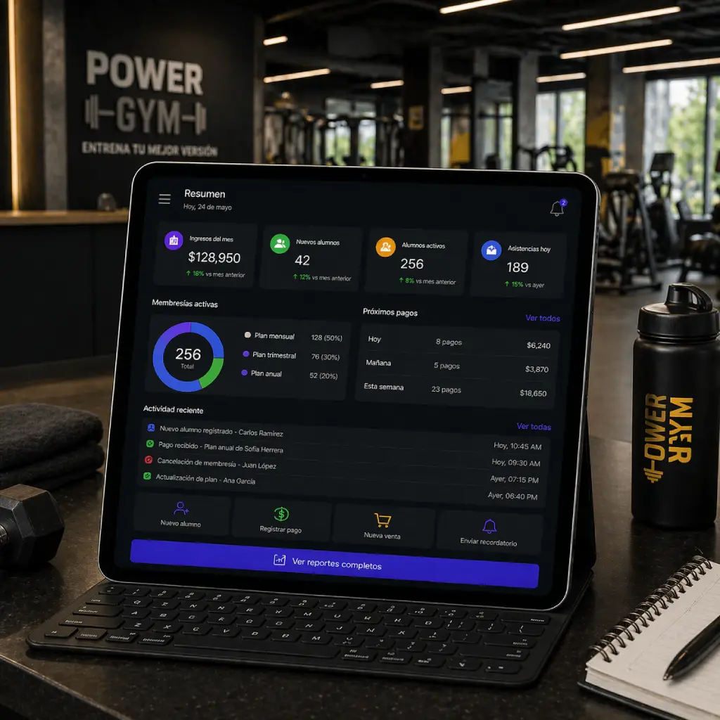 Analytics dashboard for users and the sports center
