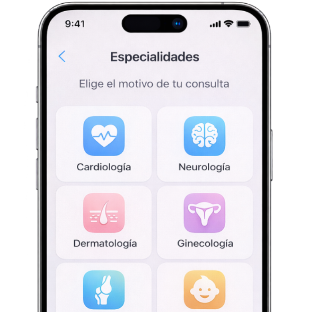 Especialidades médicas y áreas de atención
