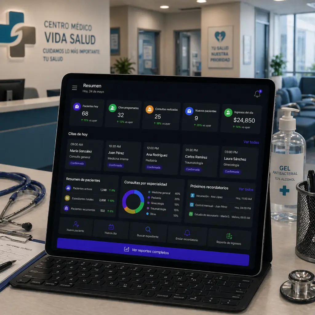 Control total de métricas y desempeño médico
