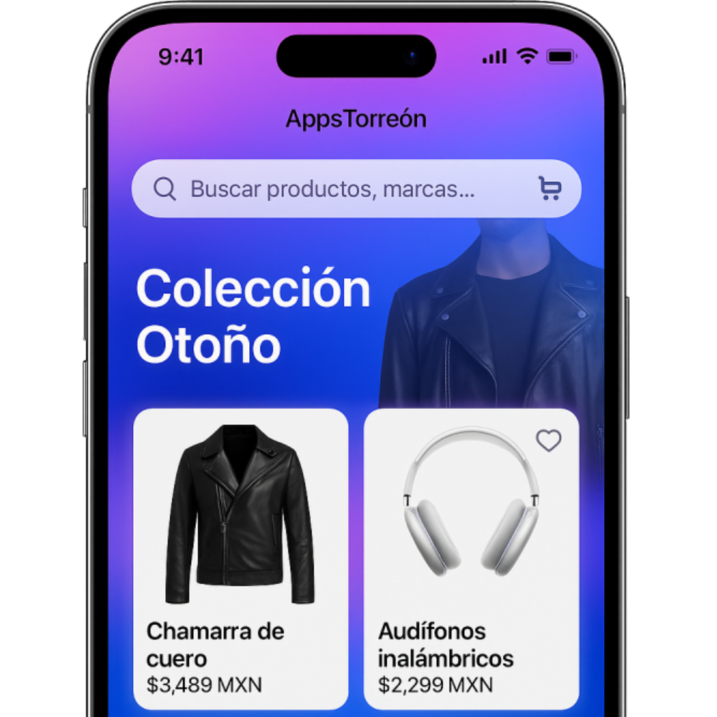 Catálogo con tallas, colores y colecciones